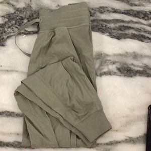 Olive green lululemon joggers